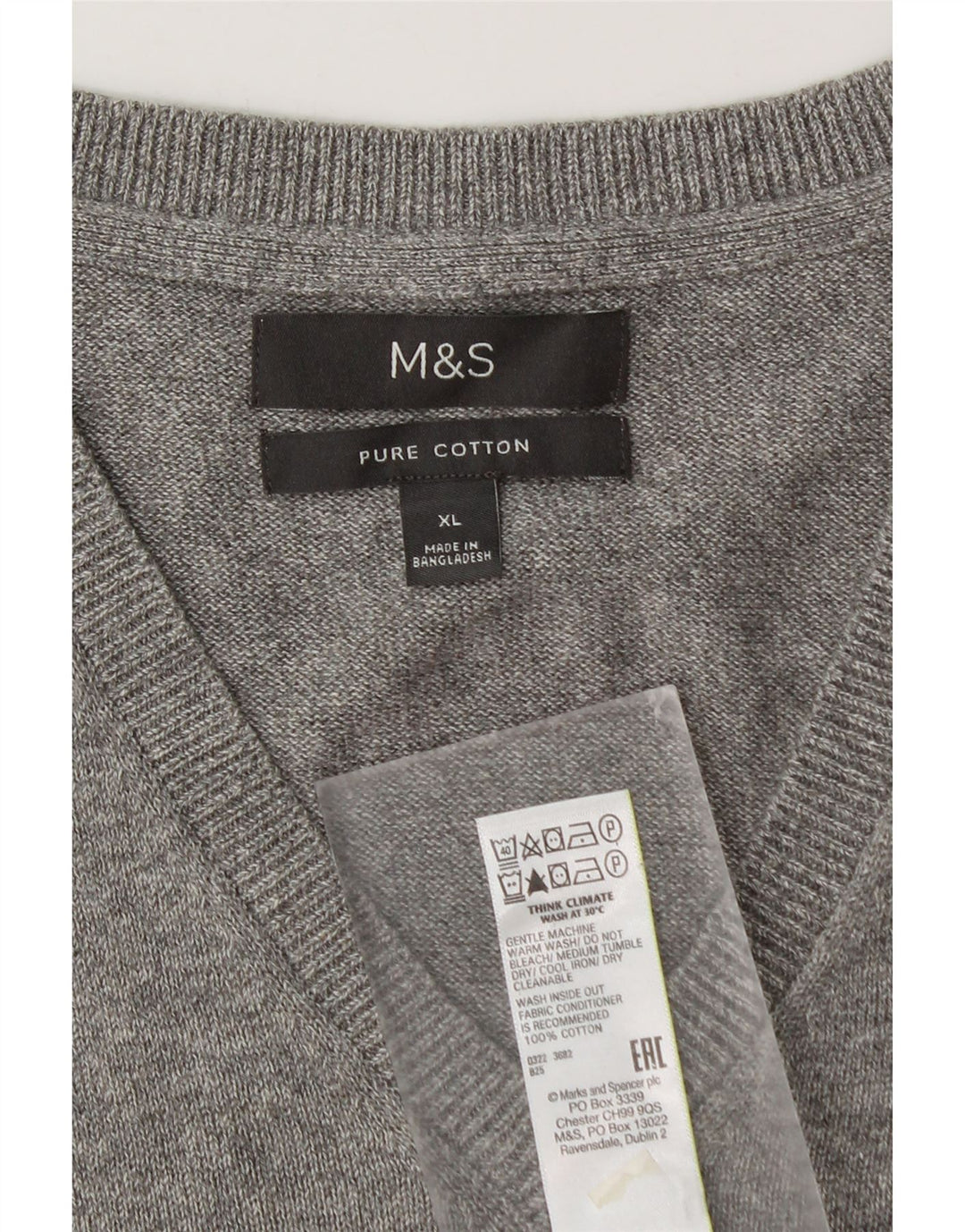 Marks & Spencer Ανδρικό γιλέκο Tank Top XL Γκρι βαμβακερό