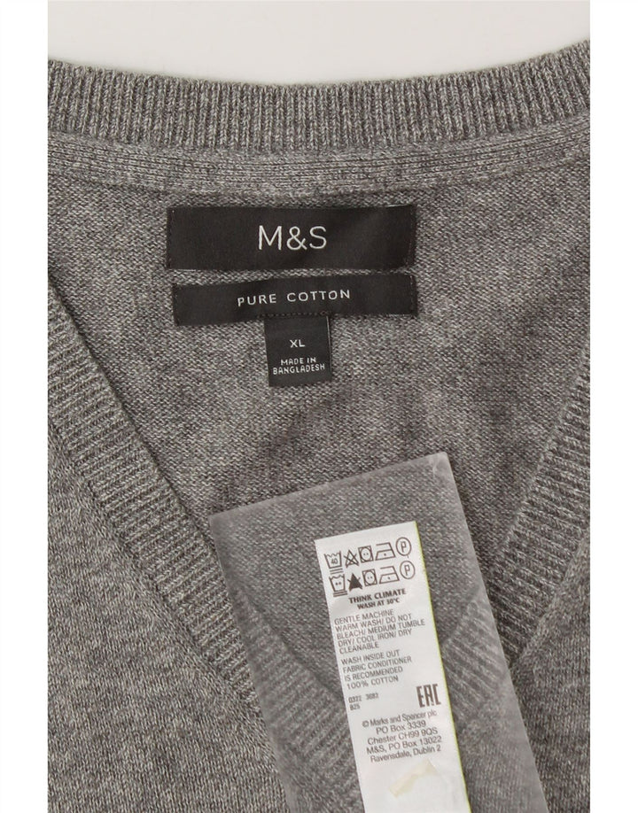 Marks & Spencer Ανδρικό γιλέκο Tank Top XL Γκρι βαμβακερό