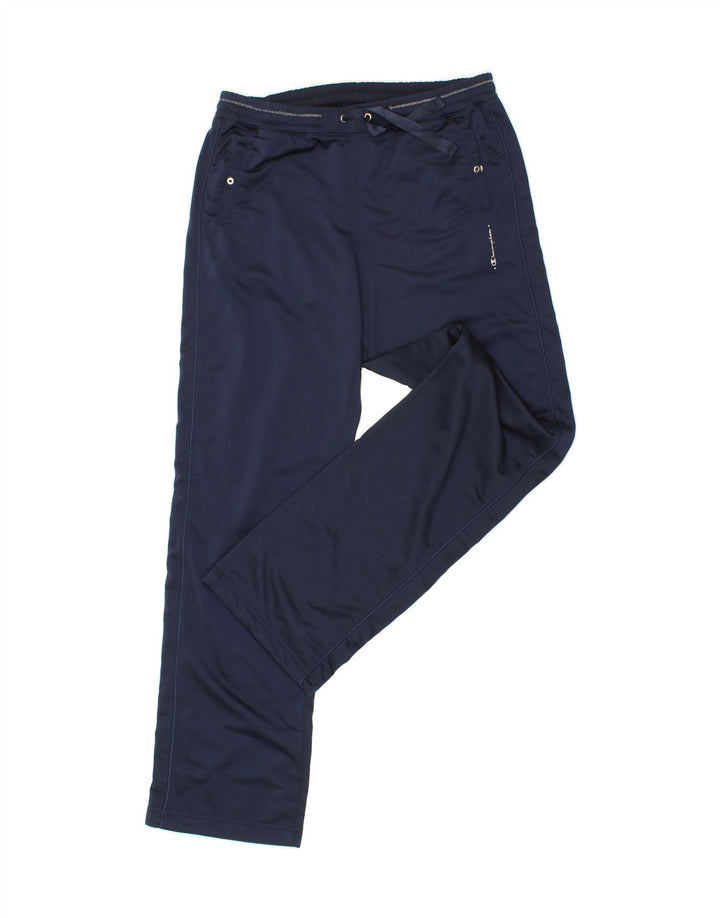CHAMPION Womens Tracksuit Trousers UK 18 XL Navy Blue Polyester Vintage Champion and Second-Hand Champion from Messina Hembry 