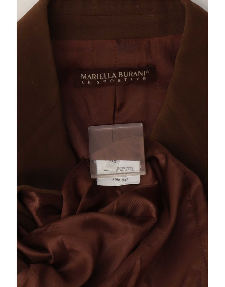 Mariella Burani Γυναικείο Μπουφάν με 3 κουμπιά σακάκι EU 40 Μεσαίο καφέ