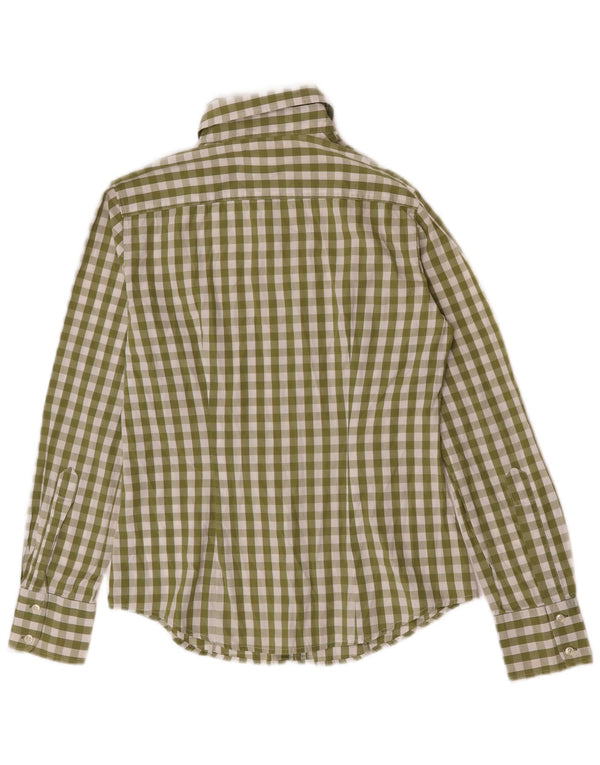 Γυναικείο πουκάμισο Benetton UK 10 Small Green Gingham Cotton