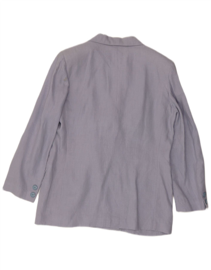 Vintage Γυναικείο Μπλέιζερ Διπλό Μπουφάν UK 14 Large Blue
