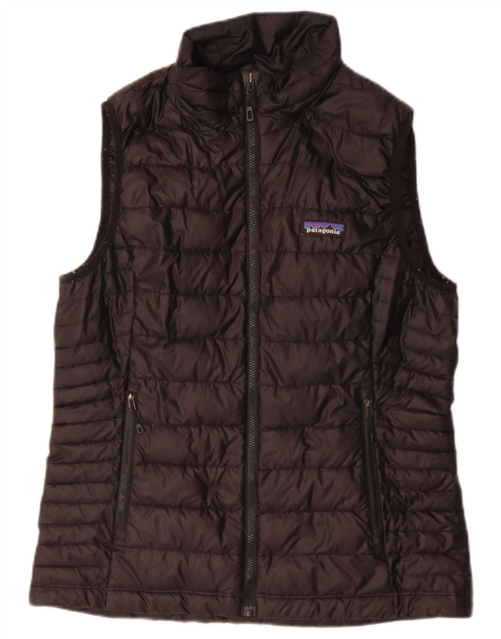 Patagonia Γυναικείο padded Gilet UK 12 Medium Black Polyester