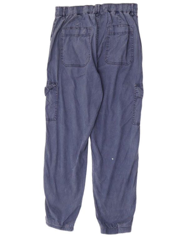 Marks & Spencer Womens Joggers Cargo Παντελόνι UK 10 Small W26 L28 Navy Blue