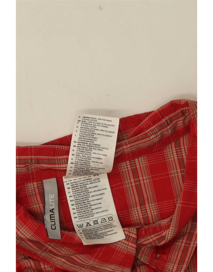 Ανδρικό κοντομάνικο πουκάμισο Adidas Climalite 2XL Red Check Polyamide