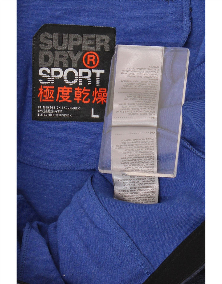 Ανδρικό αθλητικό σορτς Superdry μεγάλο μπλε ναυτικό πολυεστέρα