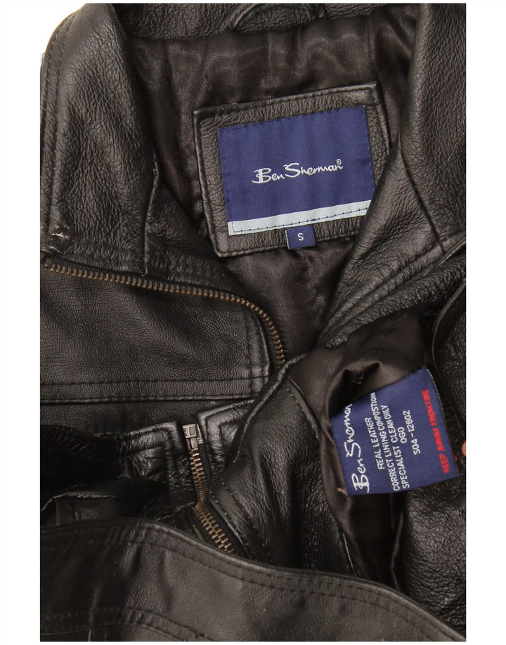 Δερμάτινο μπουφάν Ben Sherman Boys 9-10 Years Small Black Leather