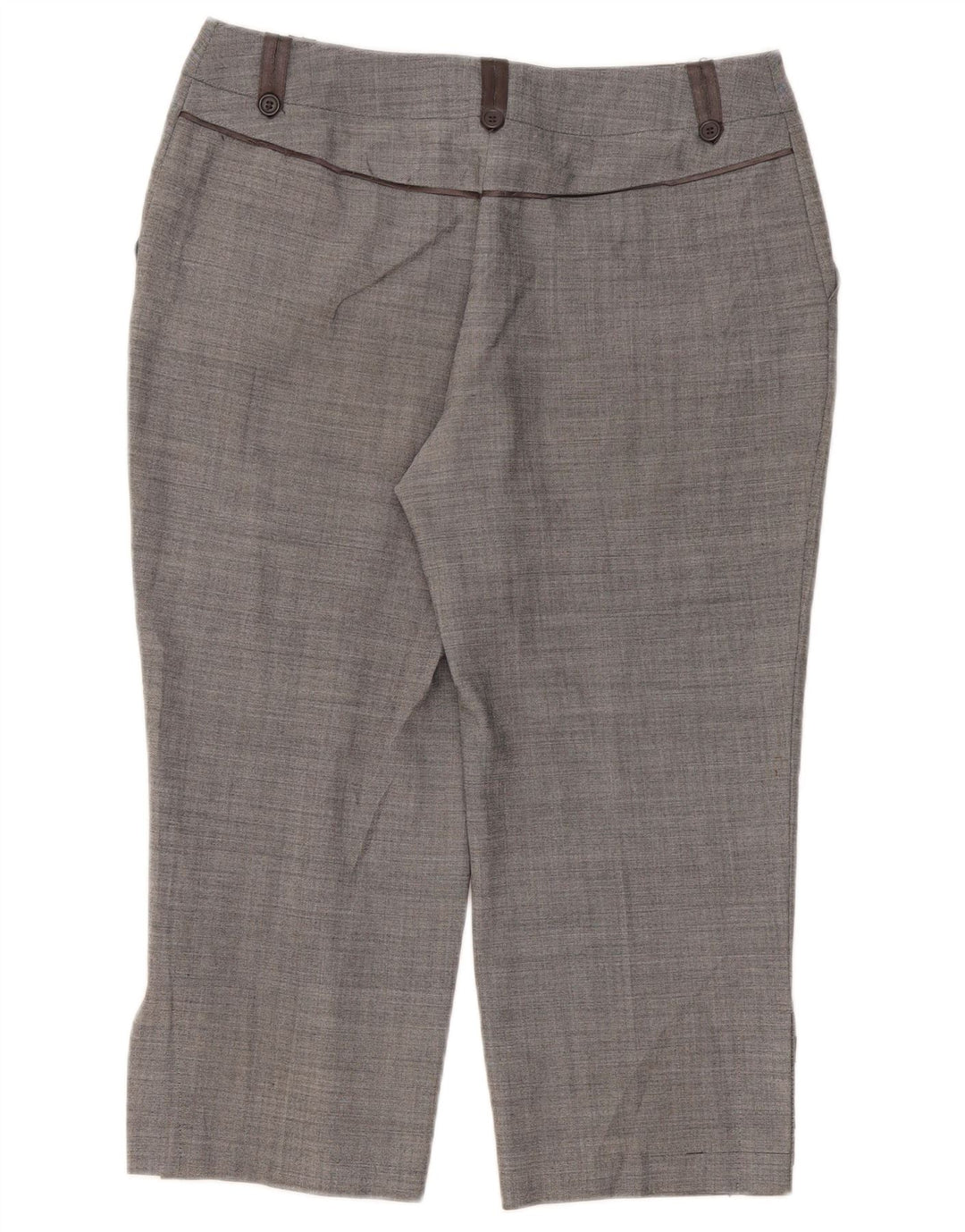 Marks & Spencer Γυναικείο παντελόνι Capri UK 12 Medium W32 L22 Grey Polyester