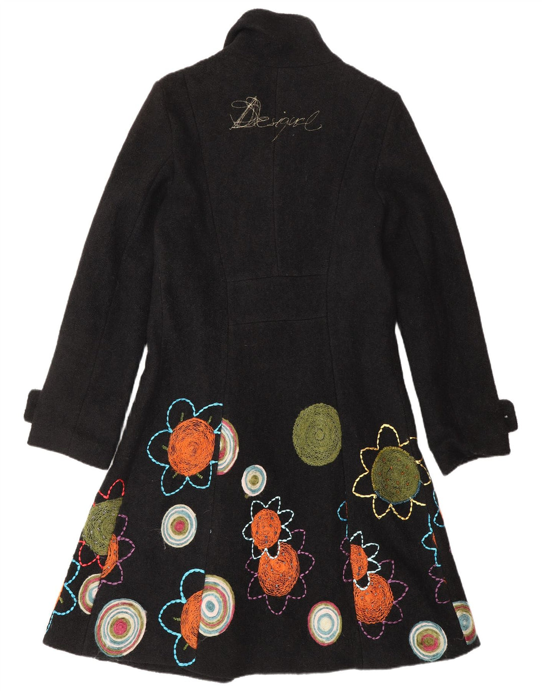 Γυναικείο παλτό Desigual Graphic UK 10 Small Black Floral