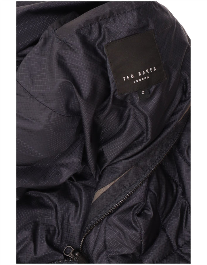 Ted Baker Γυναικείο μπουφάν με επένδυση μεγέθους 2 Small Navy Blue