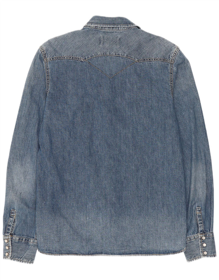 Ανδρικό τζιν πουκάμισο Levi's μεσαίο μπλε βαμβακερό