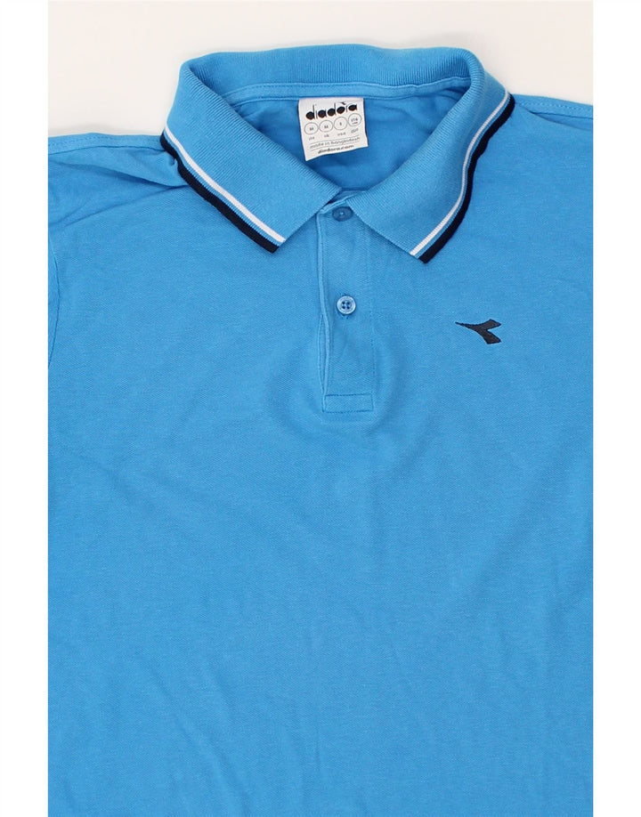 DIADORA Mens Polo Shirt Medium Blue Vintage Diadora and Second-Hand Diadora from Messina Hembry 