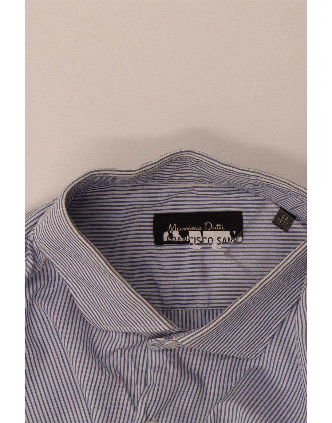 Ανδρικό πουκάμισο Massimo Dutti Μέγεθος 44 17 1/2 XL Blue Pinstripe