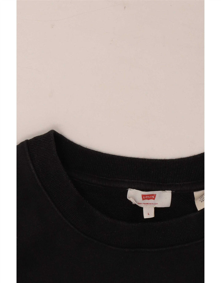 Γυναικεία φούτερ Levi's Crop Oversized Jumper UK 16 Large Grey ριγέ