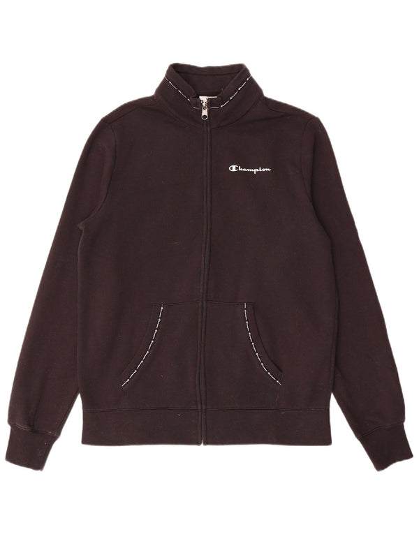 Champion Γυναικεία φόρμα φόρμας με γραφικά Top Jacket UK 14 Large Black Cotton