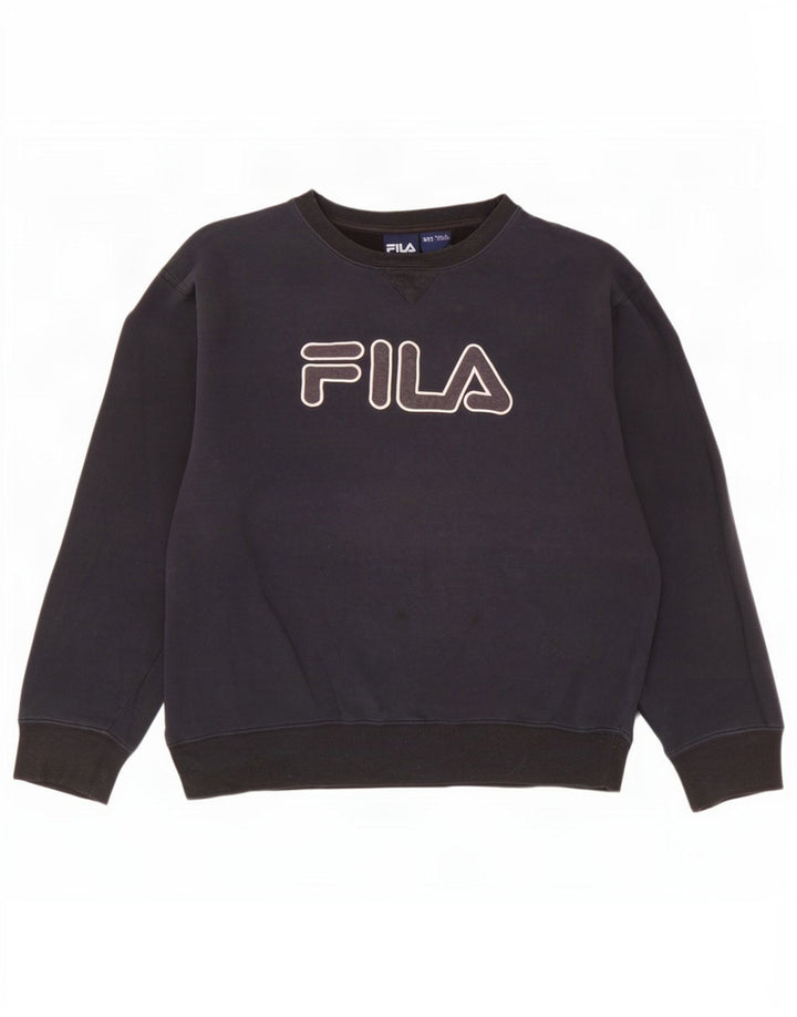 Ανδρικό γραφικό φούτερ Fila Jumper 2XL Navy Blue Cotton