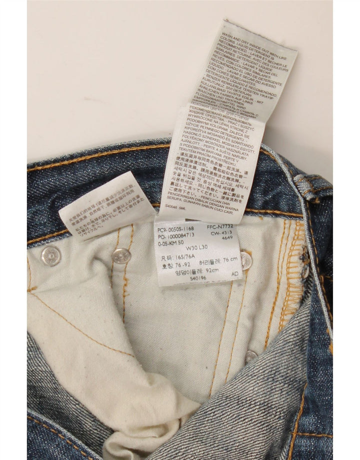 Γυναικείο τζιν Levi's Straight W30 L30 Navy Blue Cotton