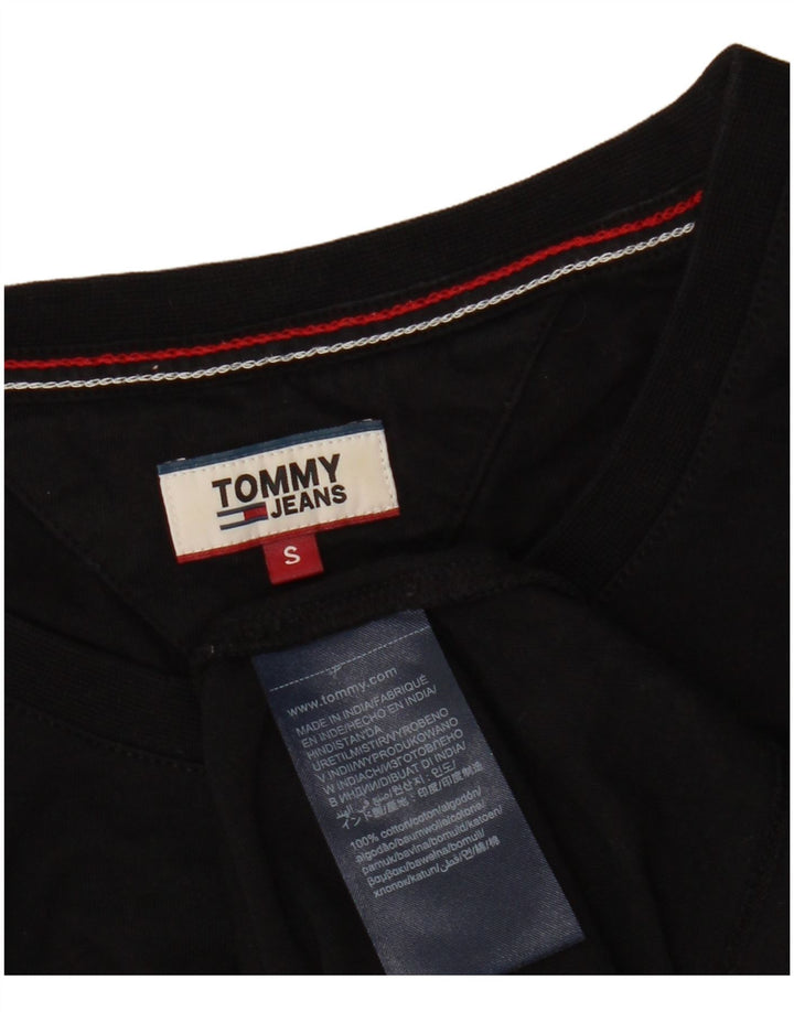 Γυναικείο γραφικό μπλουζάκι TOMMY HILFIGER 10 μικρού μεγέθους, μαύρο