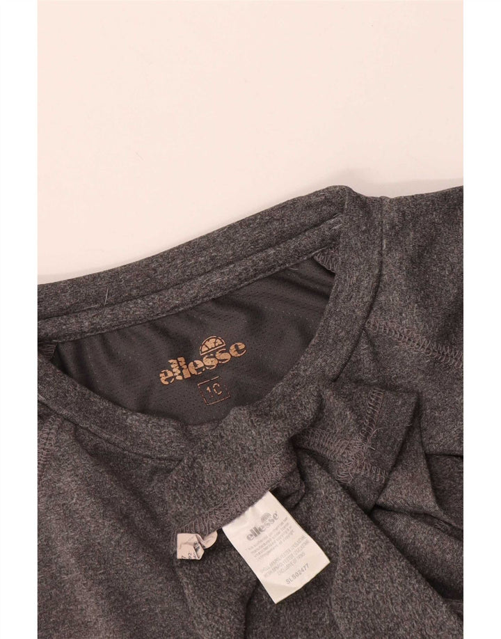 Ellesse Γυναικείο γραφικό T-Shirt Top UK 10 Small Grey Polyester