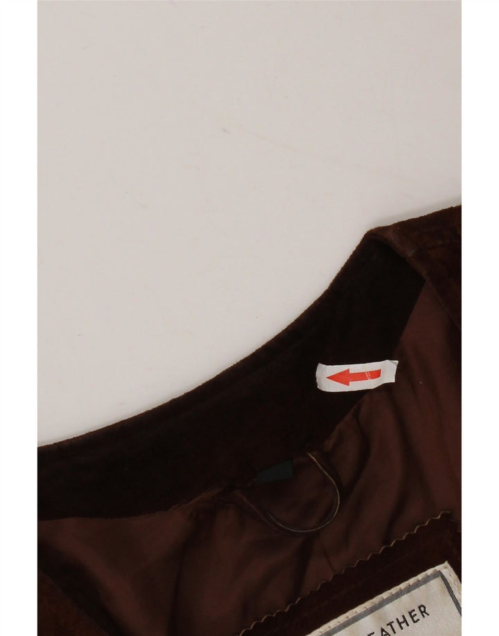 Vintage Γυναικείο Suede Μπουφάν EU 38 Δερμάτινο μεσαίο καφέ