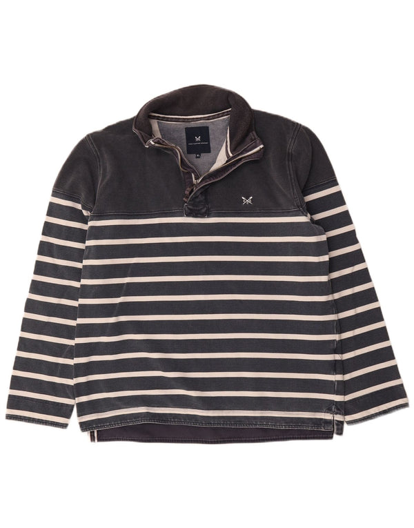 Crew Clothing Ανδρικό φούτερ με φερμουάρ Jumper XL Navy Blue ριγέ βαμβακερό