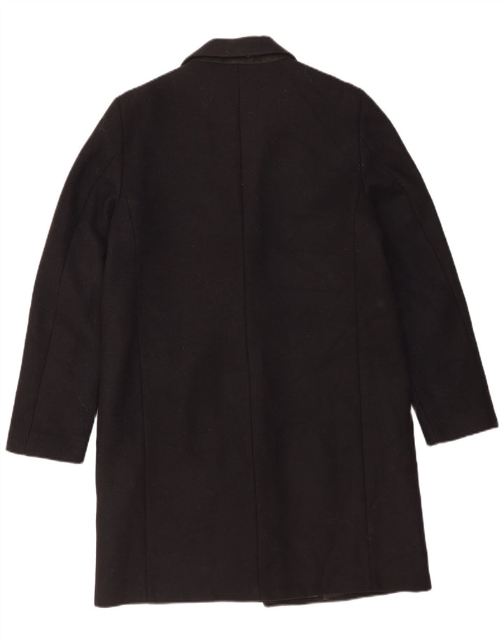Zara Γυναικείο Παλτό UK 18 XL Μαύρο Μάλλινο