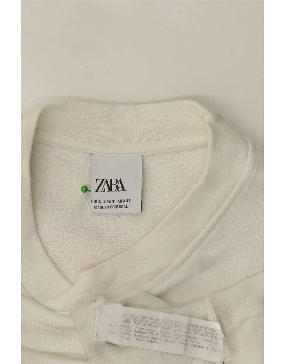 Ανδρικό γραφικό φούτερ Zara Jumper Μικρό λευκό βαμβακερό