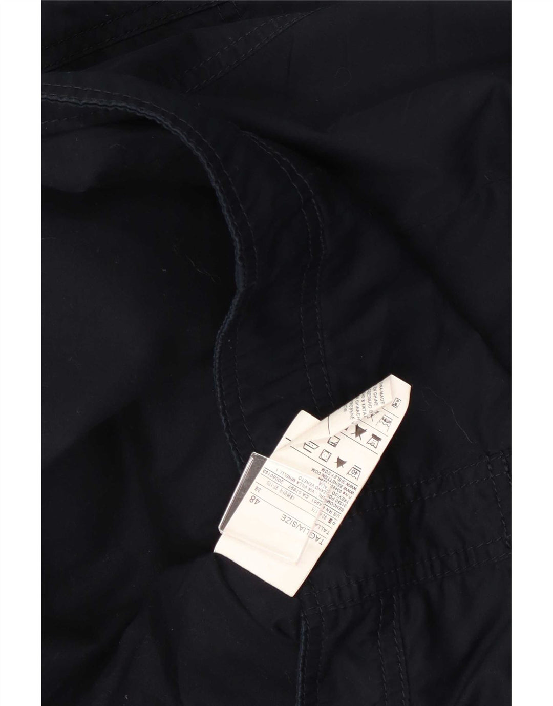 Ανδρικό μπουφάν Benetton Bomber IT 48 Medium Navy Blue Cotton