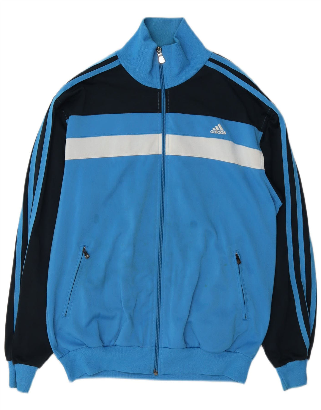 Ανδρική φόρμα Adidas Top Jacket UK 36/38 Small Blue Colorblock Polyester