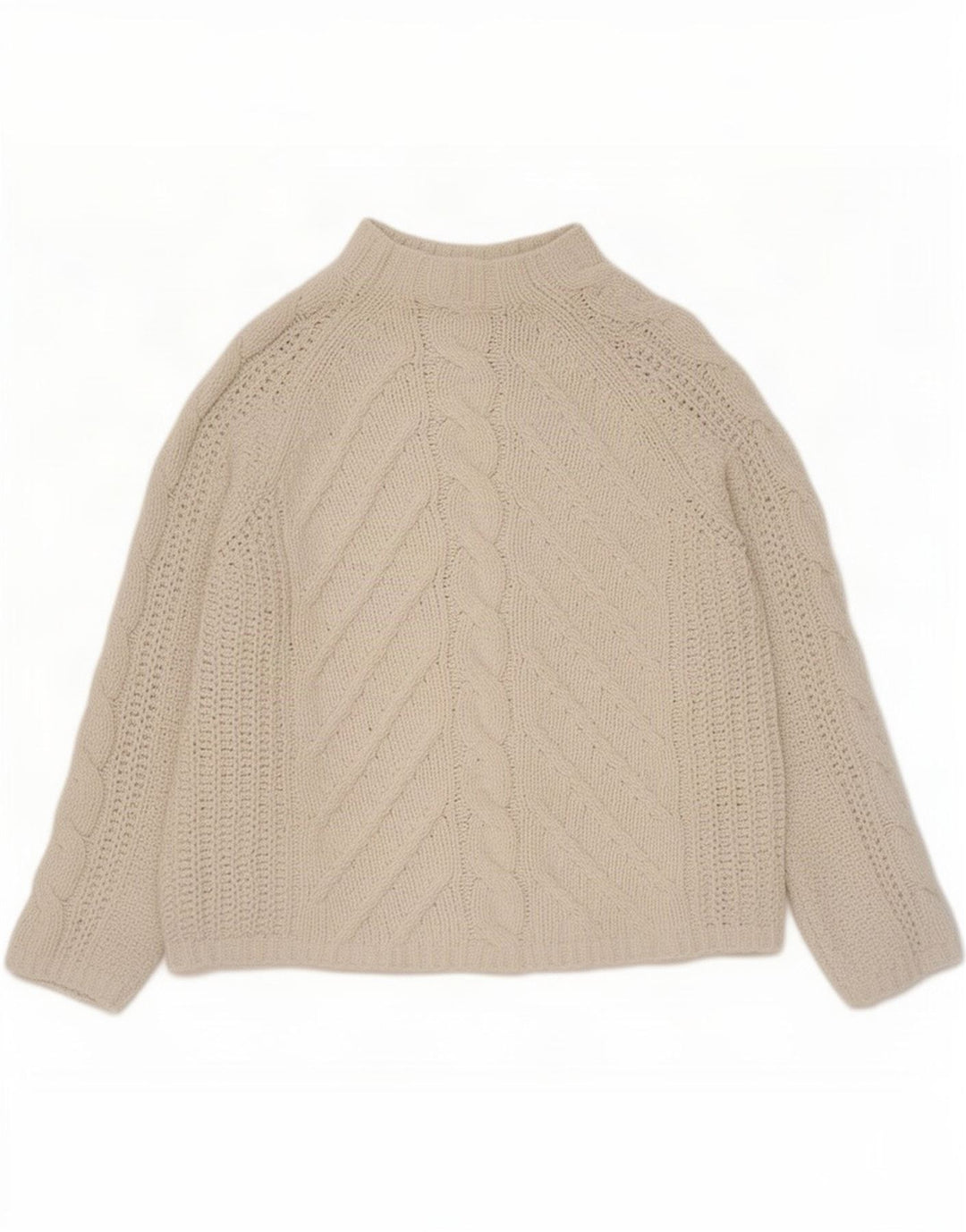 Marks & Spencer Γυναικείο πουλόβερ με λαιμό χελώνα UK 14 Medium Beige