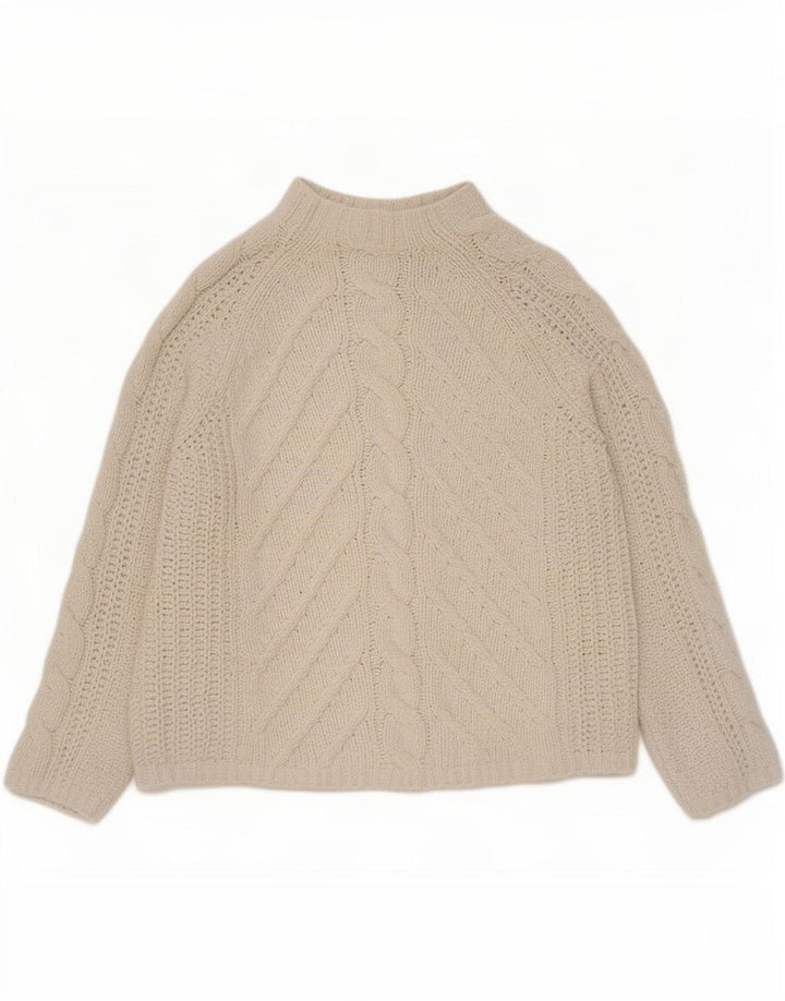 Marks & Spencer Γυναικείο πουλόβερ με λαιμό χελώνα UK 14 Medium Beige