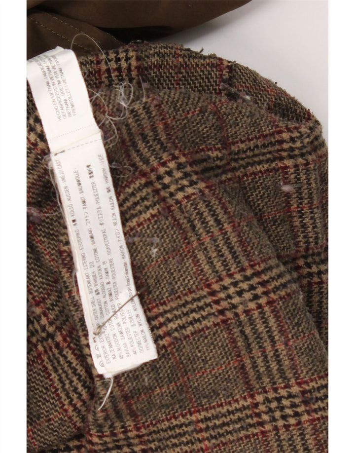 Zara Γυναικείο μπουφάν Parka με κουκούλα UK 14 μεσαίο βαμβακερό χακί