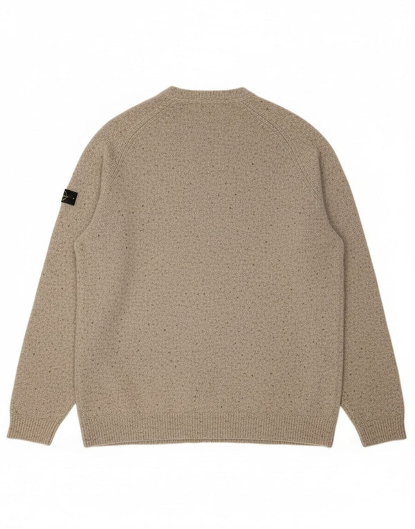 Ανδρικό πουλόβερ με λαιμόκοψη Superdry 3XL με γκρι μαλλί