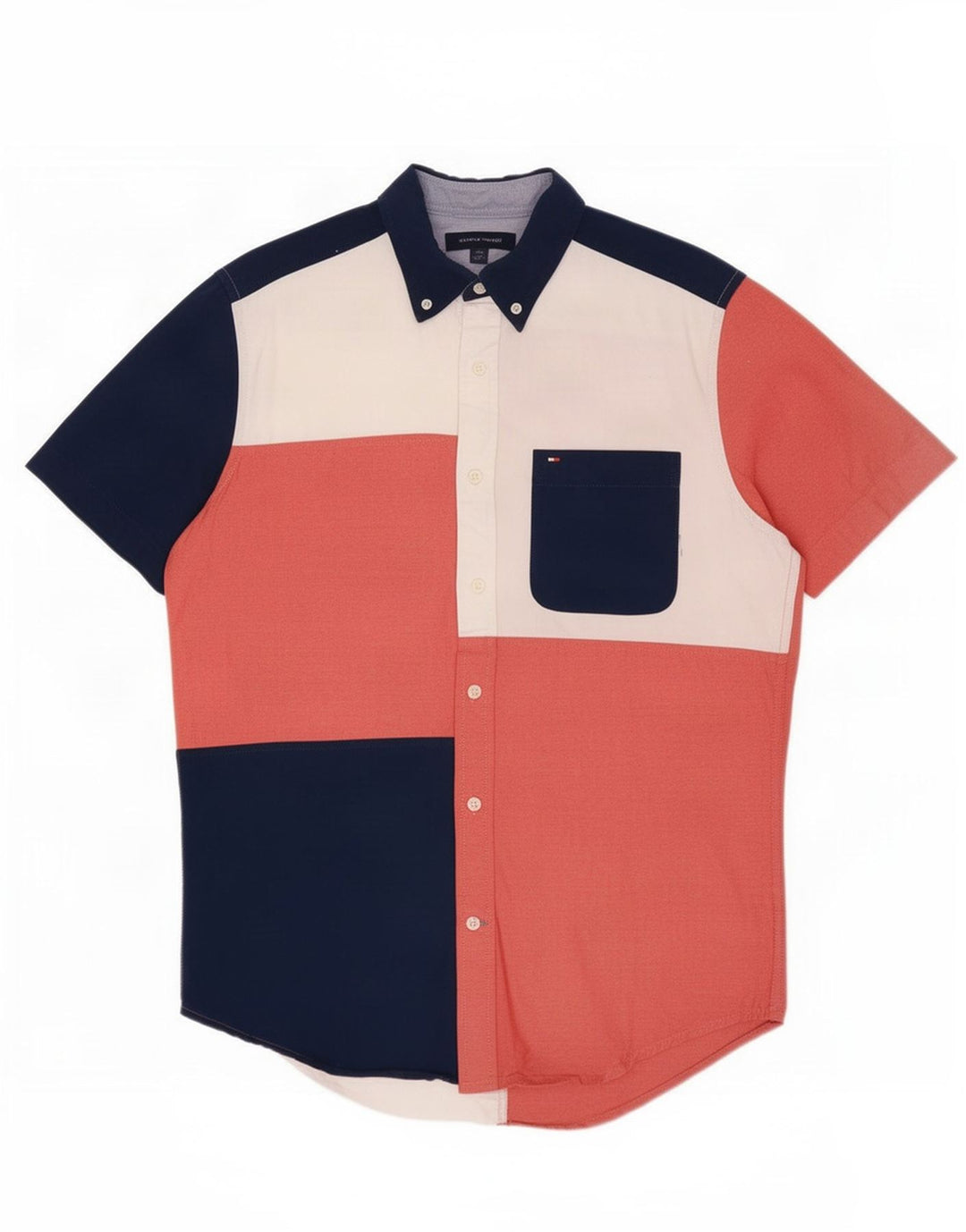 Ανδρικό κοντομάνικο πουκάμισο Tommy Hilfiger Μικρό πολύχρωμο Colourblock