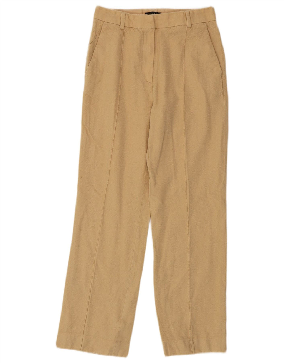 MASSIMO DUTTI Γυναικείο ίσιο παντελόνι Chino EU 36 XS W26 L26 Μπεζ μαλλί