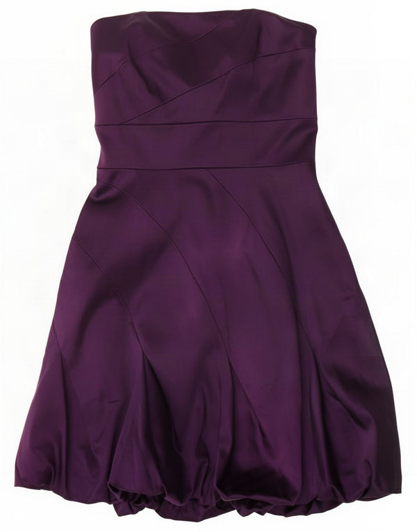Coast Womens Strapless Dress UK 8 Small Purple Acetate
