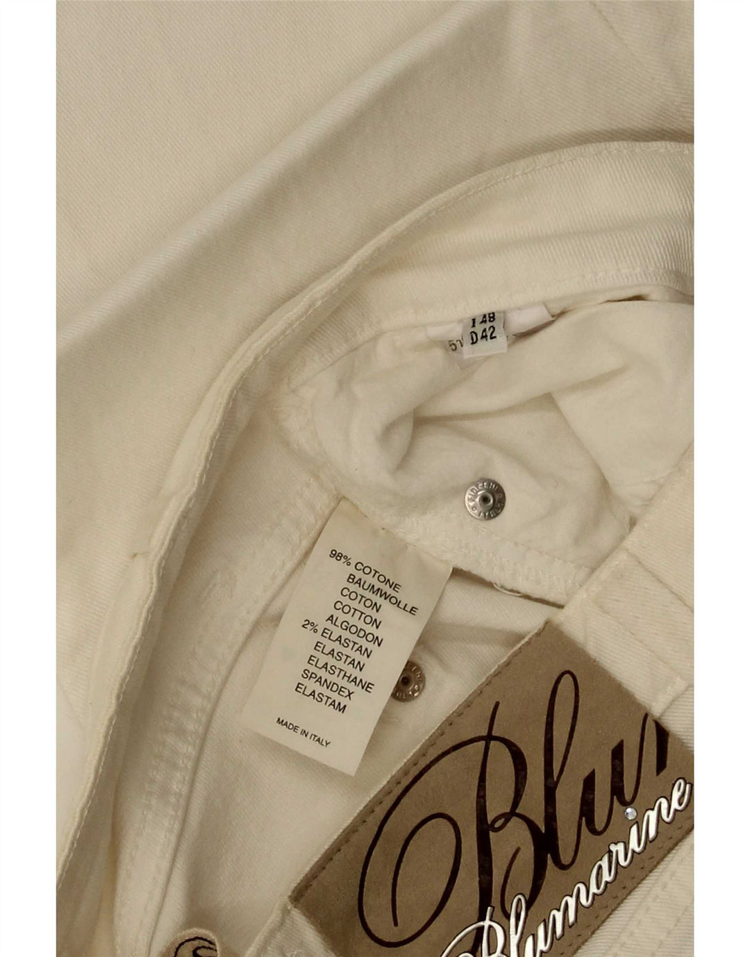 Blumarine Γυναικείο Slim Bootcut Jeans W30 L35 Λευκό βαμβακερό