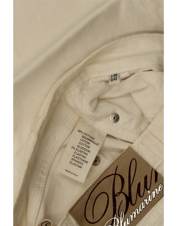Blumarine Γυναικείο Slim Bootcut Jeans W30 L35 Λευκό βαμβακερό