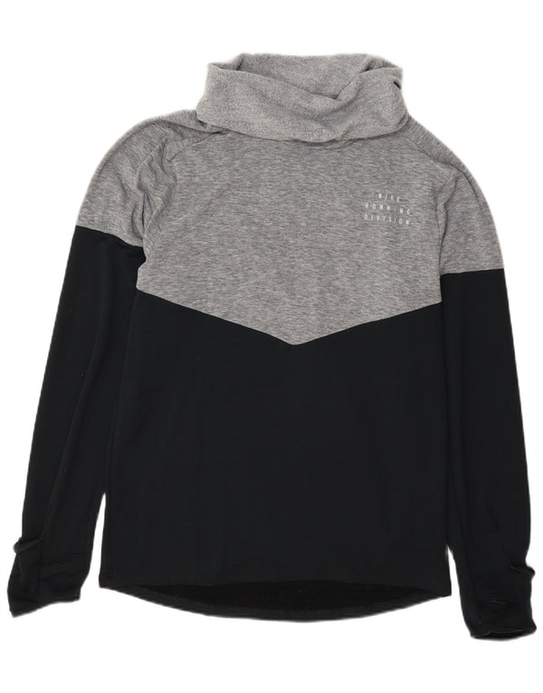 Γυναικείο φούτερ Nike Therma-Fit Roll Neck Jumper Μικρό γκρι χρώμα