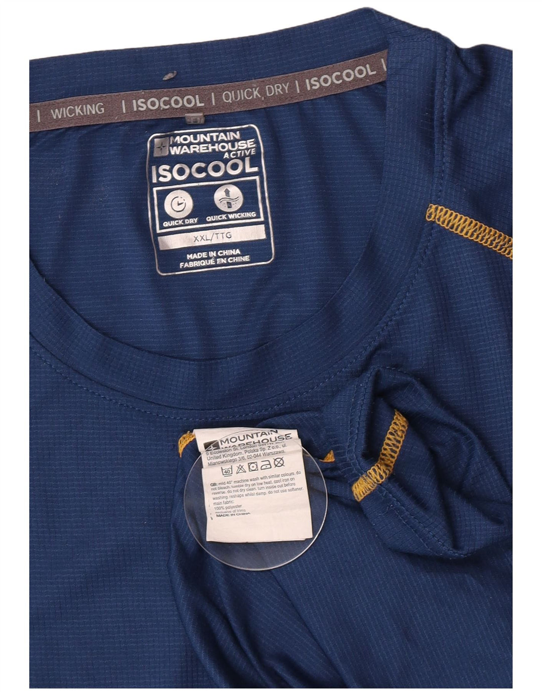 Ανδρικό T-Shirt Mountain Warehouse Top 2XL Blue Polyester