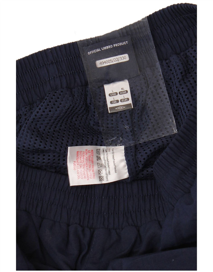 Ανδρική φόρμα γυμναστικής γραφική UMBRO Παντελόνι Joggers Large Navy Blue Polyester