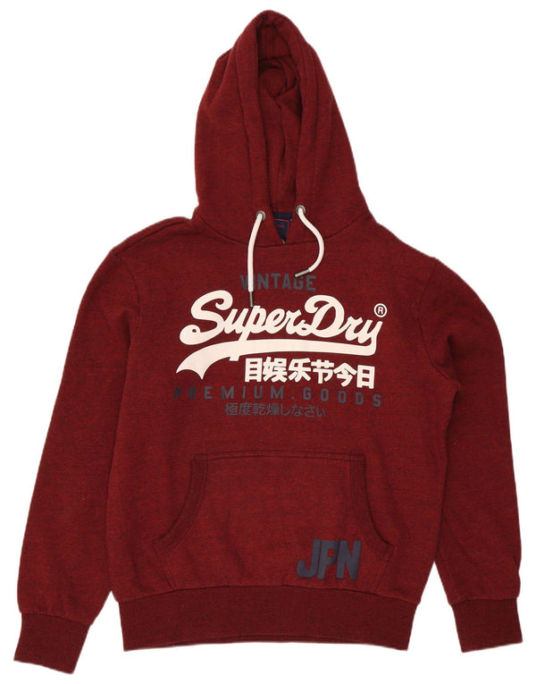 Superdry Ανδρικό γραφικό κουκούλα Jumper XL Maroon Polyester