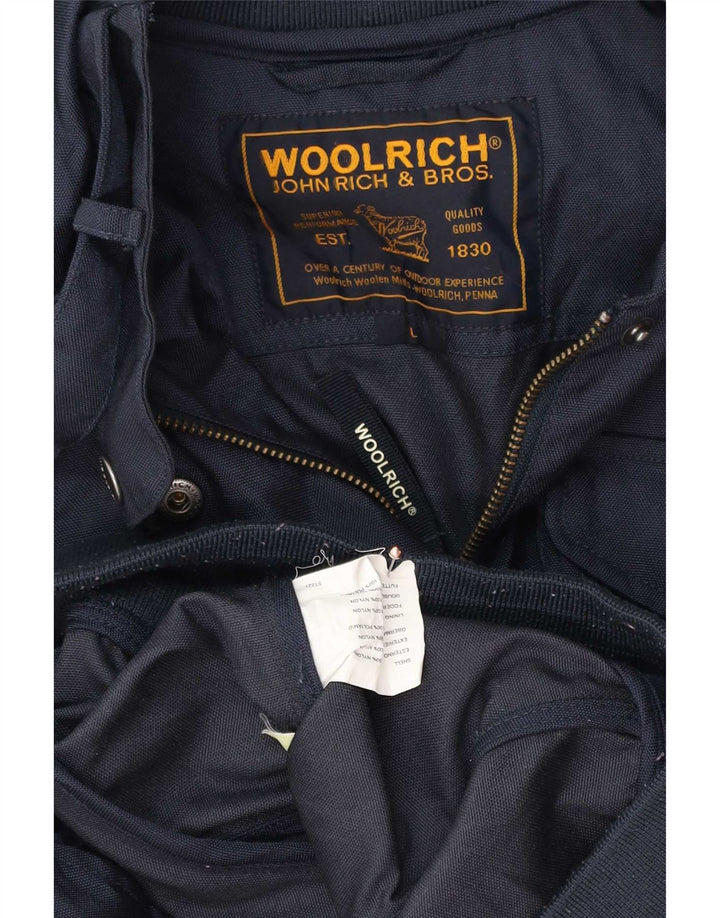 Woolrich Γυναικείο μπουφάν βροχής UK 12 Large Navy Blue Nylon