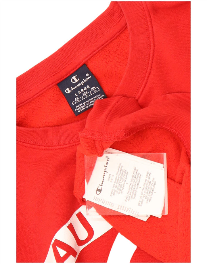 Ανδρικό Φούτερ Champion Graphic Jumper Μεγάλο κόκκινο βαμβακερό