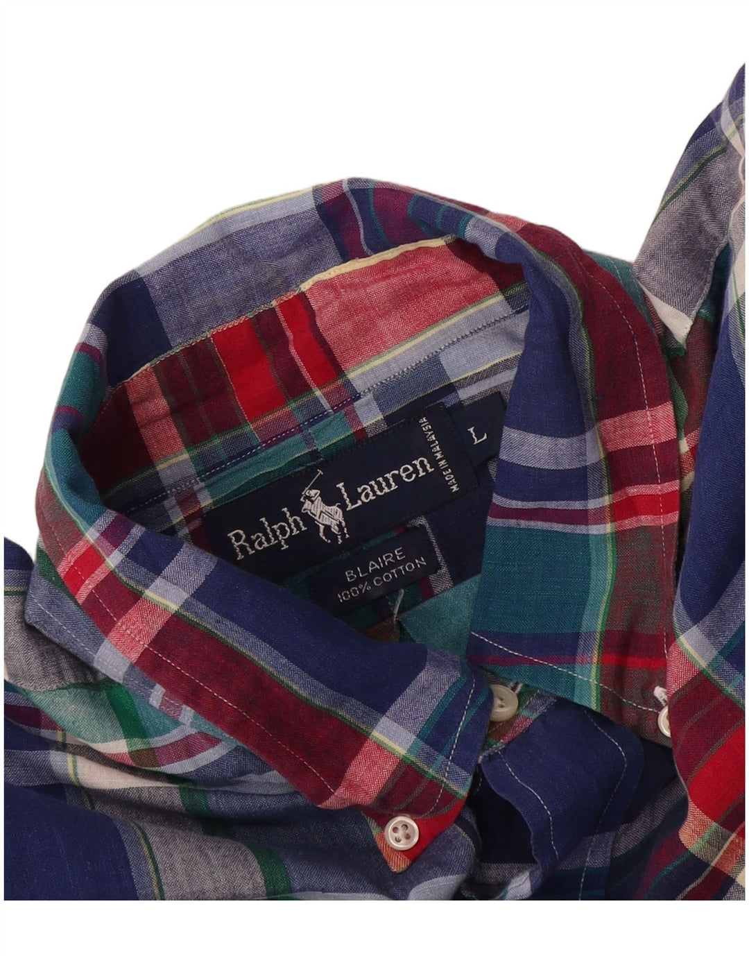 Ralph Lauren Ανδρικό πουκάμισο Blaire κοντομάνικο μεγάλο πολύχρωμο καρό