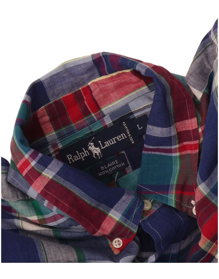 Ralph Lauren Ανδρικό πουκάμισο Blaire κοντομάνικο μεγάλο πολύχρωμο καρό