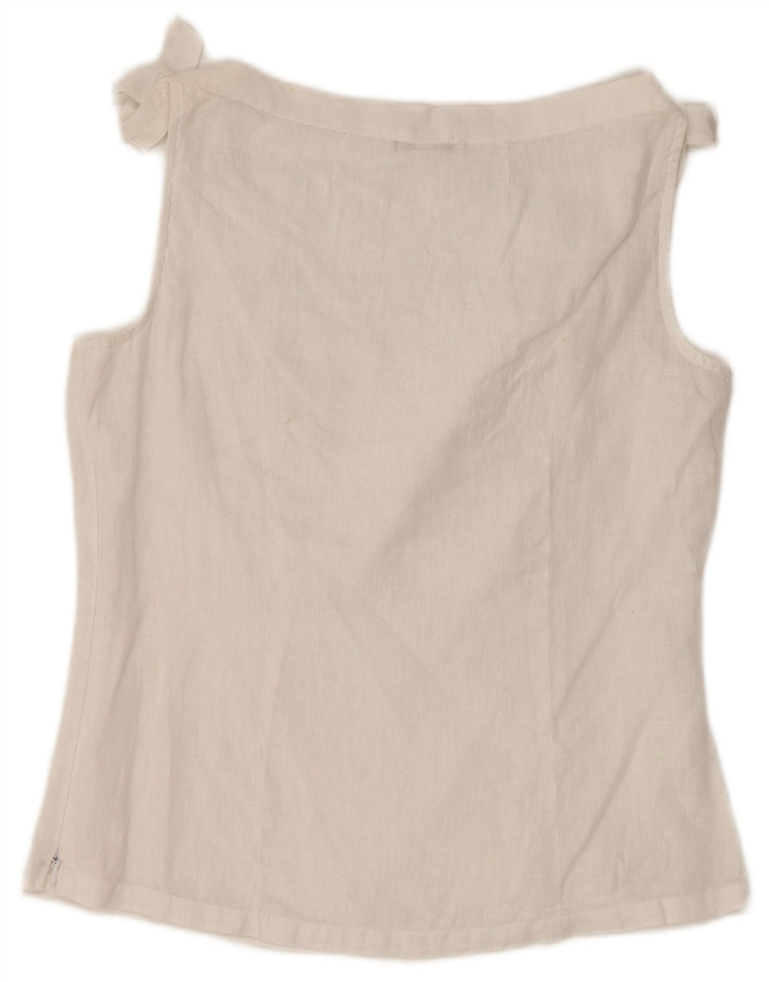 NARACAMICIE Γυναικεία Αμάνικη Μπλούζα Τοπ UK 8 Small White