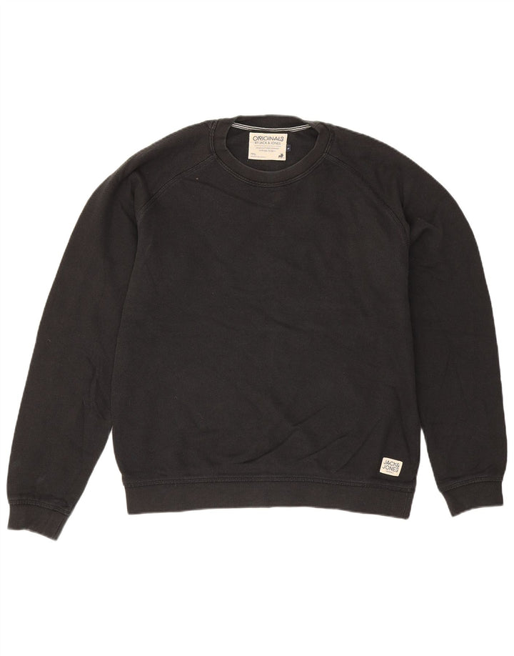 Ανδρικό φούτερ Jack & Jones Jumper μεγάλο μαύρο βαμβακερό