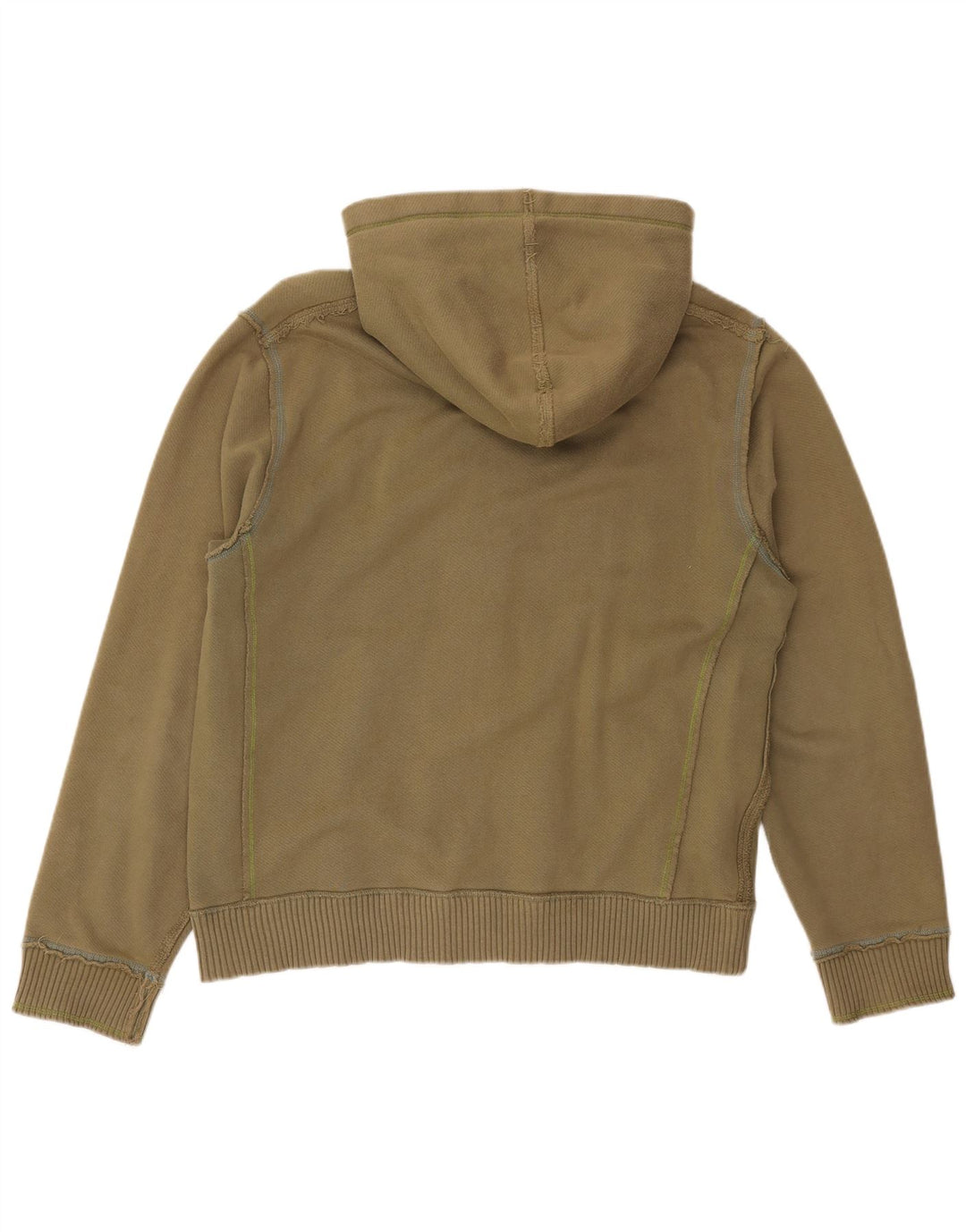 Ανδρικό πουλόβερ με κουκούλα με φερμουάρ Fat Face Μεγάλο χακί βαμβακερό