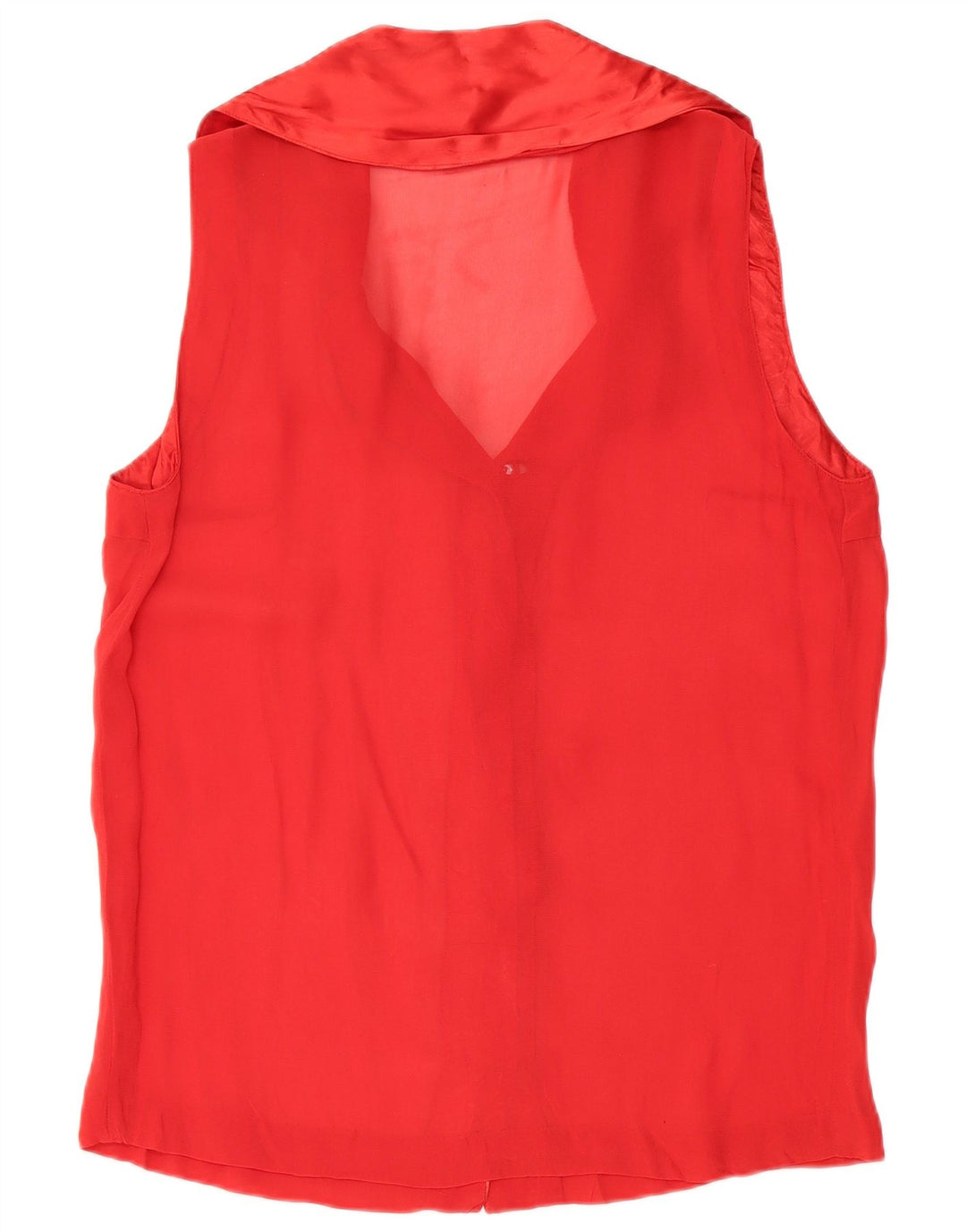 VINTAGE Γυναικείο Αμάνικο Μπλούζα UK 16 Large Red